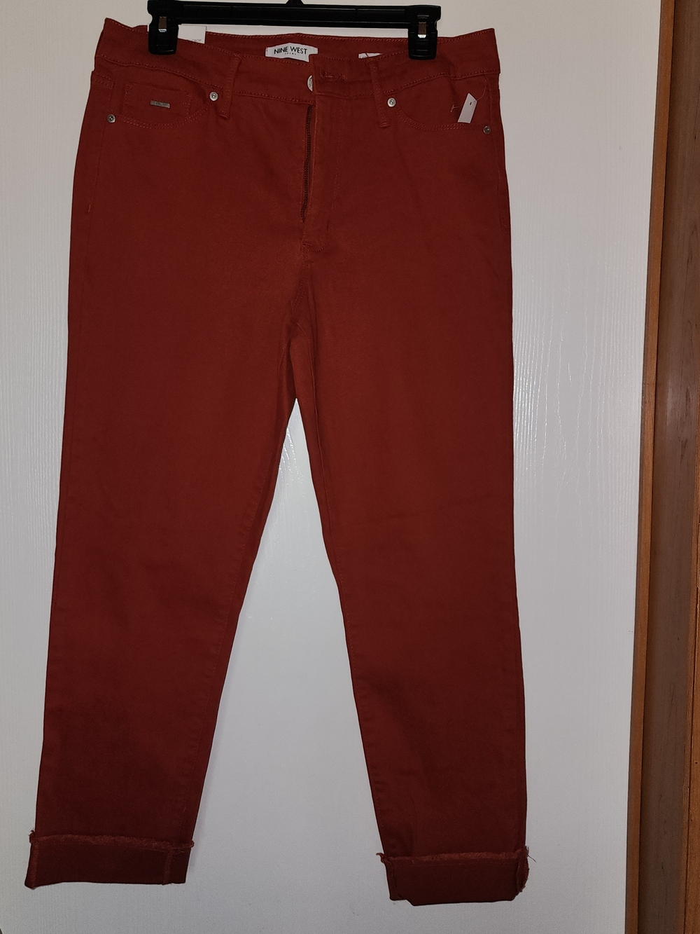 Nine West Burnt Orange Straight-Leg Pants Size 10